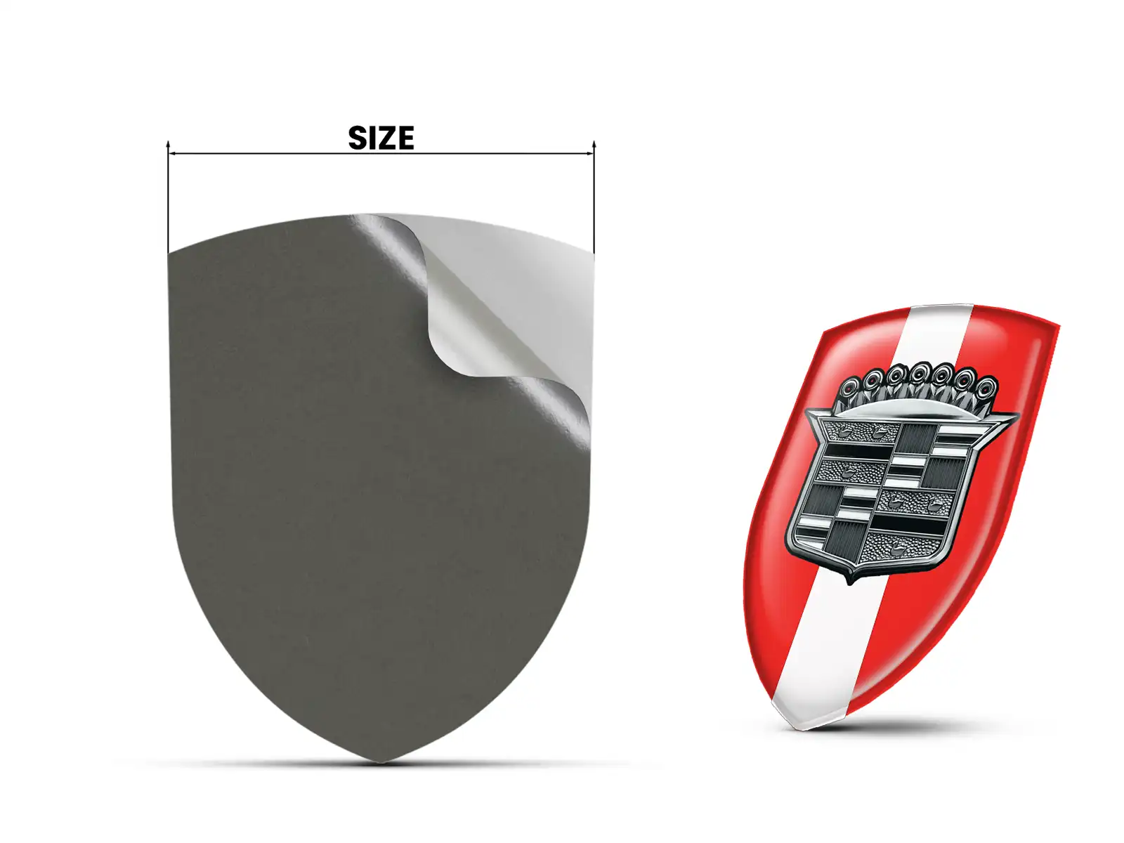 Cadillac Sticker Silicone Logo Limité Bombé Course ST